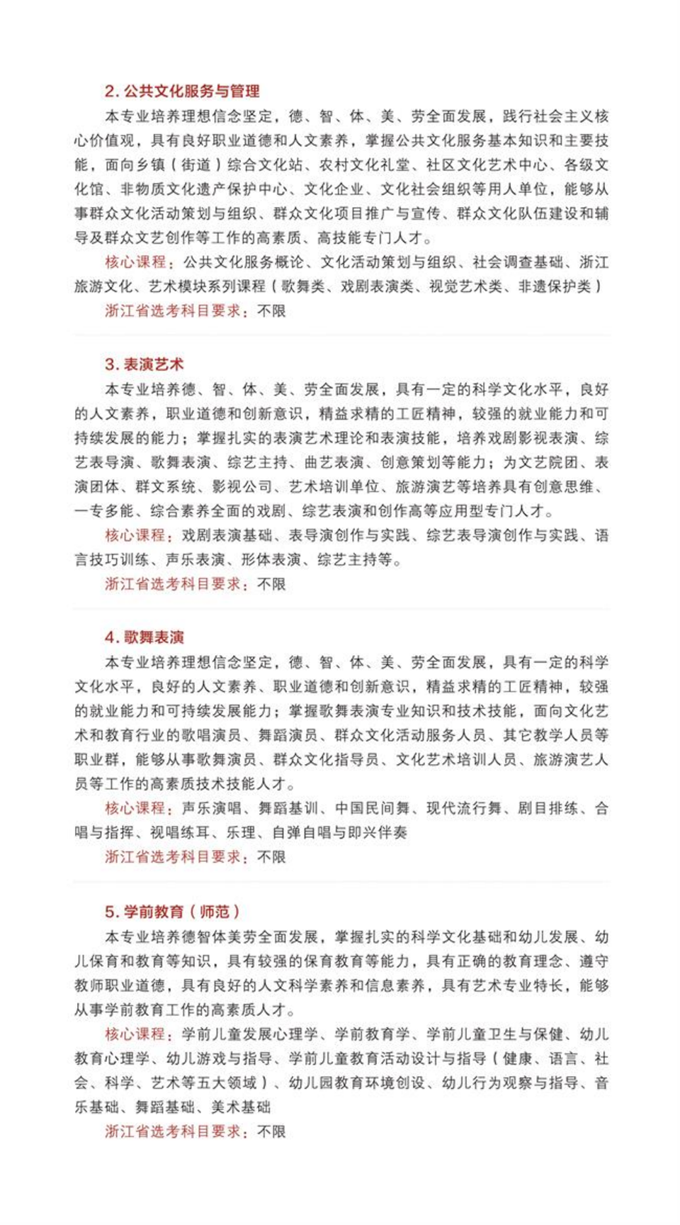 浙江藝術(shù)職業(yè)學院2023年高職招生簡章