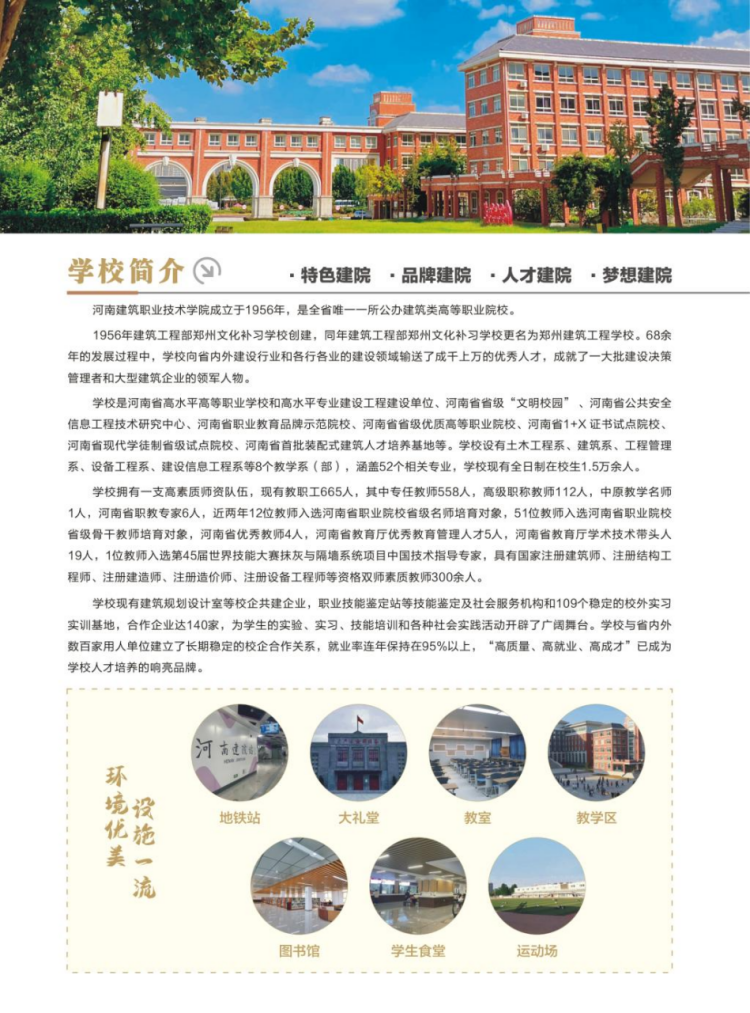 河南建筑職業(yè)技術學院－2024年招生簡章